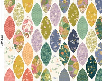 In The Garden - Petal Cheater Cloth - By Jennifer Moore For Windham Fabrics  - Sold By Yard Cut Continuous - In Stock And Ships Today