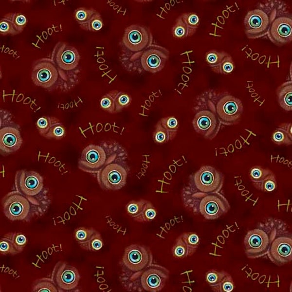 Opulent Owls - Hoot And Owl Eyes - By Marjorie Sarnat For QT Fabrics - Sold By The Continuous Yard - In Stock And Ships Today