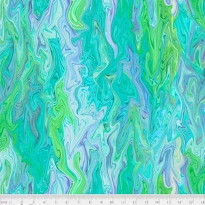 Marble Studio - Turquoise Marble - by Teresa Ascone for P&B Textiles - Sold By The Yard Cut Continuous - In Stock, Ships Today