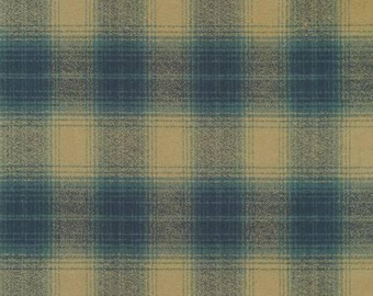 Plaid Surf Mammoth Flannel - by Studio Robert Kaufman - Sold by the Yard, Cut Continuous - In Stock and Ships Today
