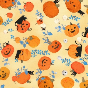 Pumpkin Pals - Karamell Kürbisse - Von Kathryn Selbert Für Robert Kaufman Fabrics