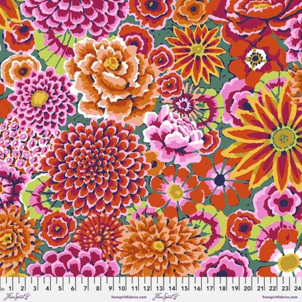 Kaffe Backing Fabric February 2022 - 108" Red Enchanted - By Kaffe Fassett For Free Spirit Fabrics - Sold By Yard - Ships Today