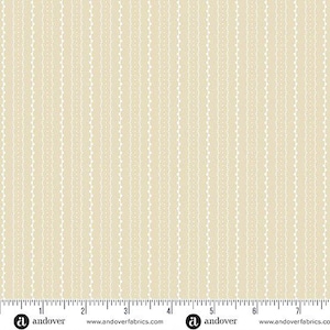Latte - Geo Stripe - by Andover Fabrics - Sold By The Continuous Yard - Ships Today