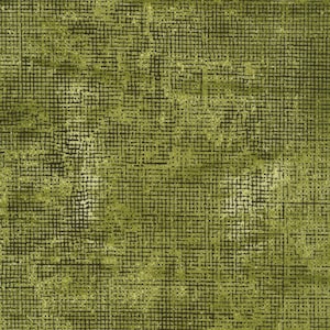 Può includere: Un tessuto verde e marrone testurizzato con un motivo a griglia. Il tessuto ha una leggera lucentezza e una texture leggermente ruvida.