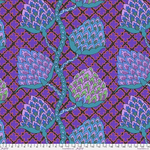 Kaffe Collective February 2024 - Blue Paisley Flower - By Kaffe Fassett For Free Spirit Fabrics - Sold By The Yard - In Stock Ships Today