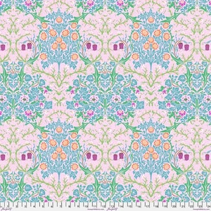 Kaffe x Morris And Co - Pink Blackthorne - By Kaffe Fassett x The Original Morris & Co For FreeSpirit Fabrics - Sold By Yard - Ships Today