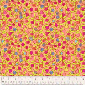 Goodness Gracious - Peach Little Ditsy Flowers - By Laura Heine For Windham Fabrics - Sold By Yard Cut Continuous - In Stock Ships Today