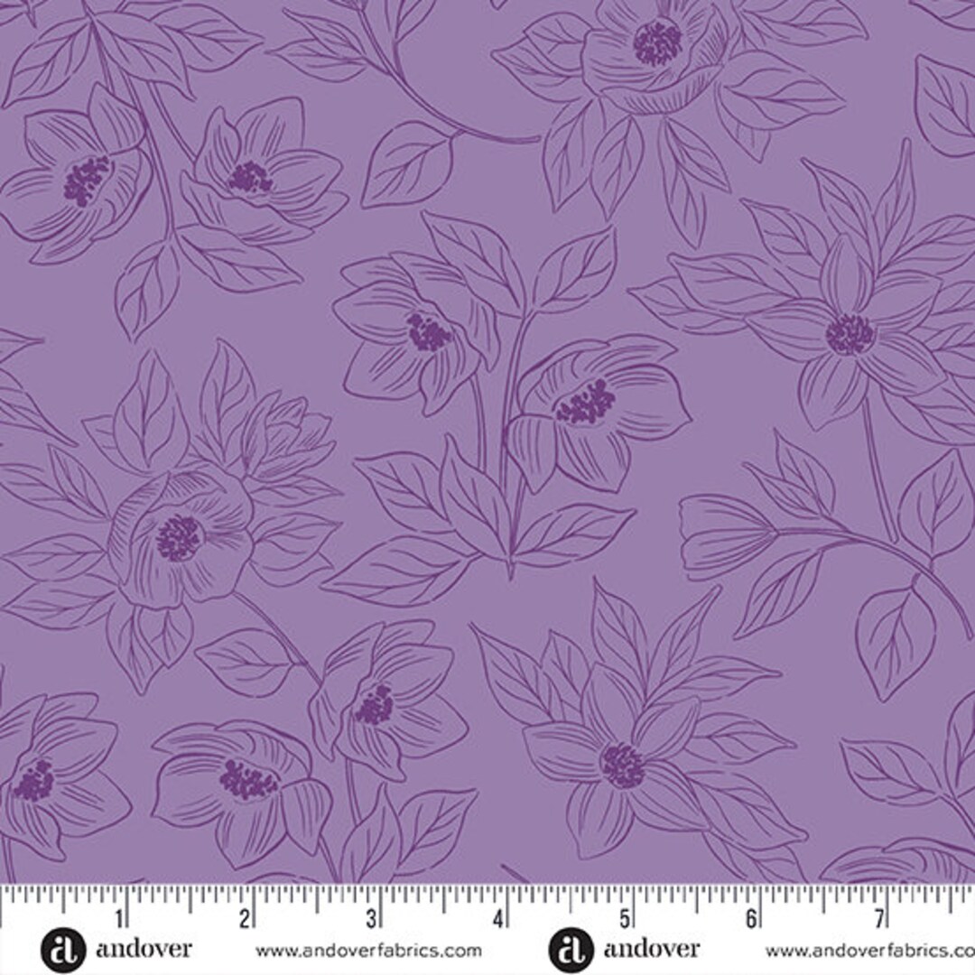 Color Me Pretty - Lavendar Flora - by Stephanie Organes for Andover ...