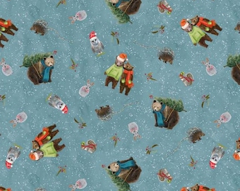Holly Woods - Skifferfärgad skogsduk - av Cathy Walters för Studio E Fabrics - Säljs per gård - Skickas idag