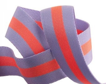 Tula Pink Webbing - 2yd x 1.5in - Lavender And Pink - By Renaissance Ribbons - In Stock And Ships Today!