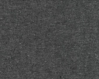 Essex Yarn Dyed - Charcoal - By Robert Kaufman - Sold By The Yard And Cut Continuous - In Stock And Ships Today