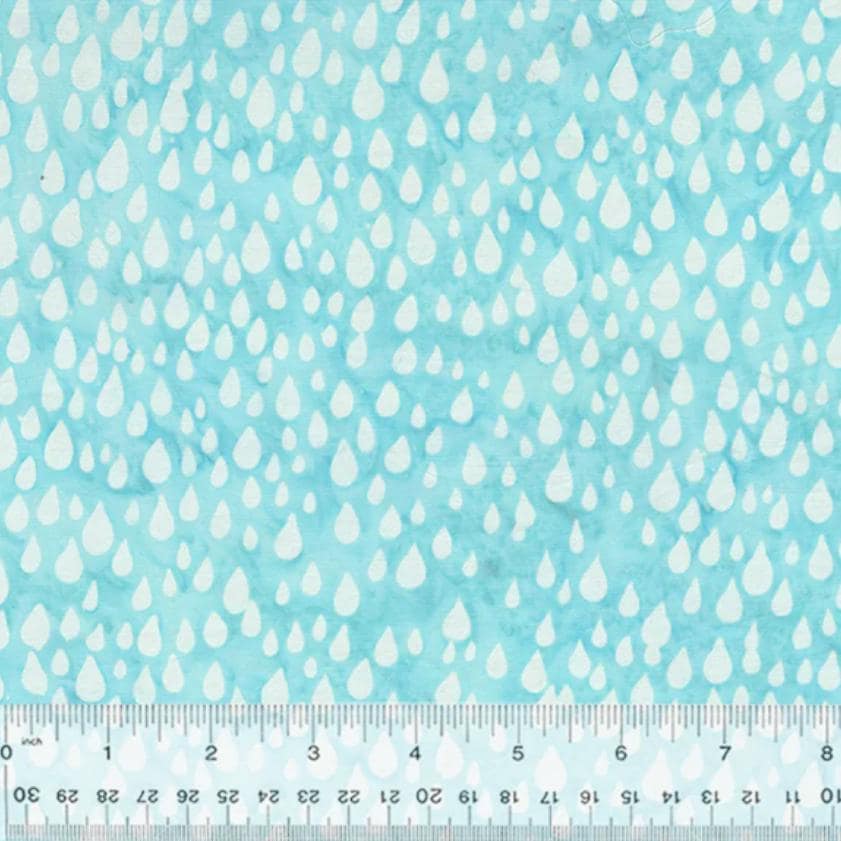 JDJ Prints - Aqua Raindrops - By Jacqueline de Jonge For Anthology Fabrics - Sold By Yard Cut Continuous - In Stock Ships Today
