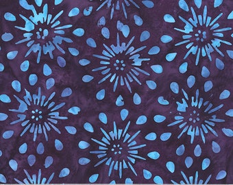 Majesty Batiks - Purple Firework - By Jacqueline de Jonge For Anthology Fabrics - Sold By The Yard - In Stock and Ships Today