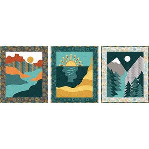 Trova la tua strada - Kit trio di cartoline 20" x 24" - Di Lisa Ruble per tessuti Benartex - Venduto in bundle - Disponibile in magazzino Spedito oggi