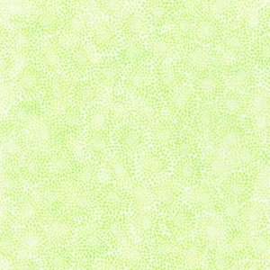 May include: A seamless pattern with a light green floral design on a white backdrop. The pattern comprises small, rounded shapes arranged radially, creating a textured, organic appearance. The overall colour scheme is soft and bright.