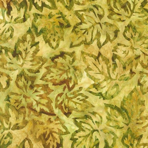 Autumn Skies - Olive Leaves - By Artisan Batiks For Robert Kaufman Fabrics - Sold By The Yard - In Stock Ships Today