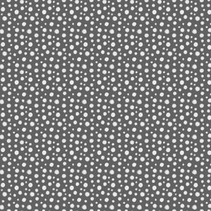 May include: A repeating pattern of white, irregular circles on a dark gray background. The circles vary in size and are evenly distributed across the surface, creating a textured appearance.