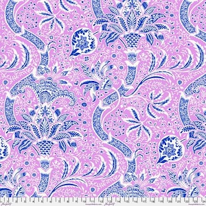 Kaffe x Morris And Co - Pink Indian - By Kaffe Fassett x The Original Morris & Co For FreeSpirit Fabrics - Sold By Yard - Ships Today