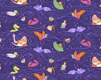 Curiouser & Curiouser - Sea of Tears, Daydream - by Tula Pink for Free Spirit Fabrics - Sold by Continuous Yard - In Stock Ships Today