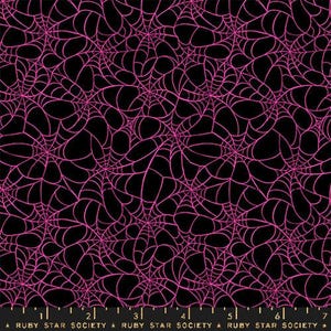 Glow Garden - Ragnatele Nere - Di Sarah Watts per Ruby Star Society - Venduto a metro continuo - Disponibile in magazzino. Spedizione oggi stesso