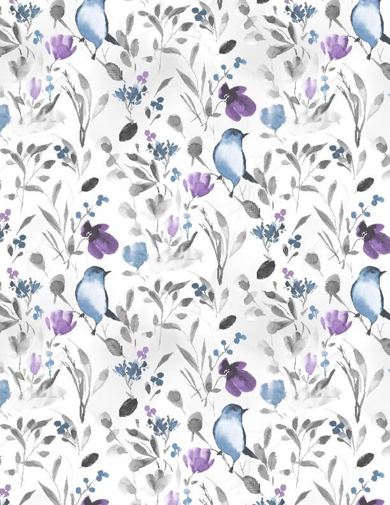 Awakenings Sold by The Yard And Cut Continuous In Stock And Ships Today Birds And Branches By Stephanie Ryan For Wilmington Prints
