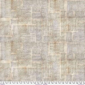 Foundations - Neutral Dictionary - By Tim Holtz For FreeSpirit Fabrics - Sold By The Continuous Yard - In Stock Ships Today
