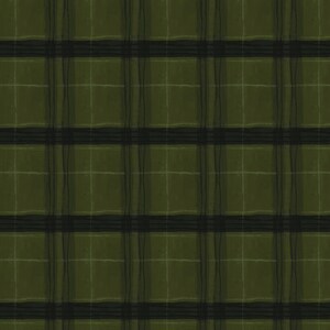 May include: Seamless pattern of a green and black plaid design. The pattern features a grid of intersecting lines, creating a classic tartan or flannel appearance. The color palette is dominated by shades of green and black.