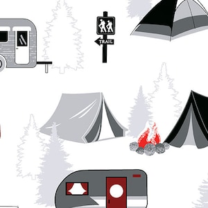 Great Outdoors - Light Gone Camping - By Kanvas Studio For Benartex Fabrics - Sold By The Continuous Yard - In Stock And Ships Today