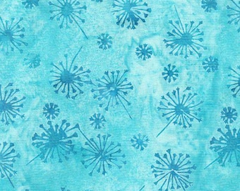 Just Dandy - Blue Mystic Wispy Pissenlits - Par Kate Colleran Designs For Island Batiks - Vendu par yard continu - En stock, expédié aujourd'hui