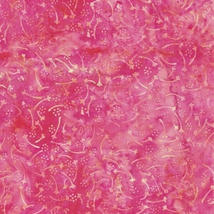 Just Dandy - Red Coral Airy Vines - By Kate Colleran Designs For Island Batiks - Sold By Continuous Yard - In Stock, Ships Today