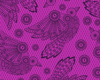 Night Shade - Raven Lace - By Tula Pink For FreeSpirit Fabrics - Sold By Yard - In Stock And Ships Today