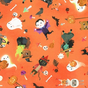 Pumpkin Pals - Kürbis Süßes oder Saures - Von Kathryn Selbert Für Robert Kaufman Fabrics - Verkauft von Kontinuierlich Yard - Auf Lager Schiffe heute