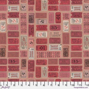 Tickets Tim Holtz Palette Red - Rood - by Tim Holtz voor FreeSpirit Fabrics - per stuk verkocht - op voorraad en vandaag verzonden
