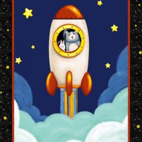 Hula Universe - Lift Off Panel 24" - Por The Little Red House From Michael Miller Fabrics - Se vende cortado a medida - Ships Today