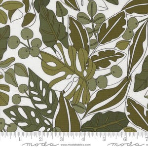 Botany - Paper Greenery - by Alli K Designs for Moda Fabrics - Sold By The Continuous Yard - In Stock And Ships Today