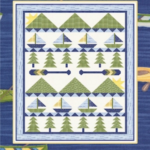 On Lake Time - 56&quot; x 69&quot; Sun Up To Sun Down Quilt Kit - By Deb Strain For Moda Fabrics - Sold By The Kit - In Stock and Ships Today
