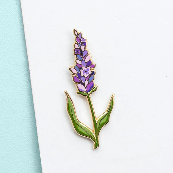 Enamel Pin - Lavender - By The Gray Muse  - In Stock And Ships Today!
