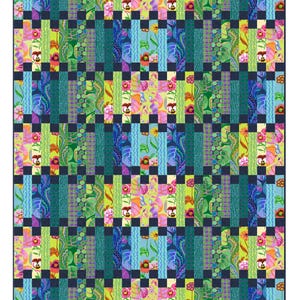 Kaffe Fassett 2025 年 2 月 - 60 インチ x 80.5 インチ クール ジッパー キルト キット - Brandon Mably 作、FreeSpirit Fabrics 社製 - 在庫あり、本日発送!