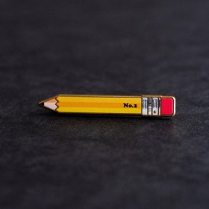 Enamel Pin - Yellow Pencil - By The Gray Muse  - In Stock And Ships Today!