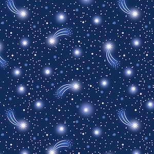Glow Fairies leuchten im Dunkeln - Dunkelblauer Sternenhimmel - VonLewis und Irene - Verkauft von Kontinuierliche Werft - Auf Lager und wird heute versendet