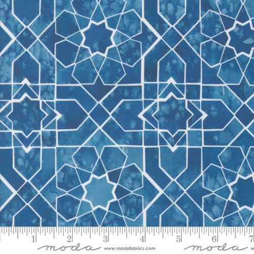 Sunshine Blue Skies - Indigo Mosaic - By Create Joy Project For Moda Fabrics - Sold By The Continuous Yard - Ships Today