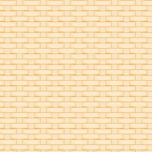 Könnte beinhalten: Ein nahtloses Muster aus gewebten Rechtecken in Beige- und Hellorangetönen. Das Design ähnelt einer Ziegelmauer oder einem Korbgewebe, wobei jedes rechteckige Element leicht schattiert ist, um Tiefe und Textur zu erzeugen. Der Gesamteffekt ist ein warmer, neutraler Hintergrund.