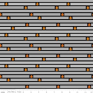 Hershey Halloween - Black Hershey Stripe - By Riley Blake Designs - Sold By The Continuous Yard - In Stock And Ships Today