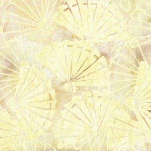 Zen Chic - Yellow Fans - By Island Batiks - Sold By Continuous Yard - In Stock, Ships Today