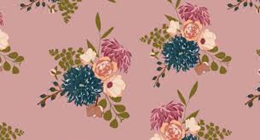Designer Rayon Dahlia Rose by Corri Sheff for Riley Blake Fabrics Sold by  the Yard & Cut Continuous in Stock and Ships Today 