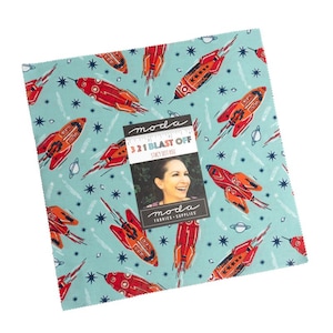 321 Blast Off - Layer Cake 42pc/bundle - By Stacy Iest Hsu For Moda Fabrics - Sold By The Bundle - In Stock And Ships Today