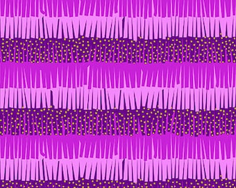 Party Time - Raya púrpura metalizada - Por Ghazal Razavi para FIGO Fabrics - Se vende cortado a medida. Corte continuo. Disponible y se envía hoy.