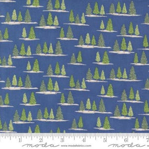 On Lake Time - Deep Water Tiny Trees - By Deb Strain For Moda Fabrics - Sold by Yard and Cut Continuous - In Stock and Ships Today