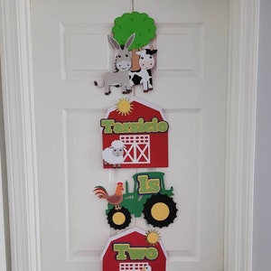 Farm Door Sign  | Farm Party Decorations | Farm Themed Party Decor | Barn Animals | Farm Party Decorations | Banyard Party Decor