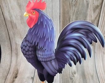 Rooster Cake Topper Farm Cake Topper Rooster Birthday Etsy